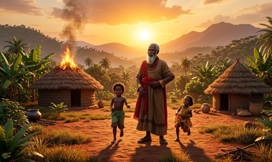 The Maiden, Imana, and the Ban on Smiles — A Ruanda Folktale of Mercy and Justice