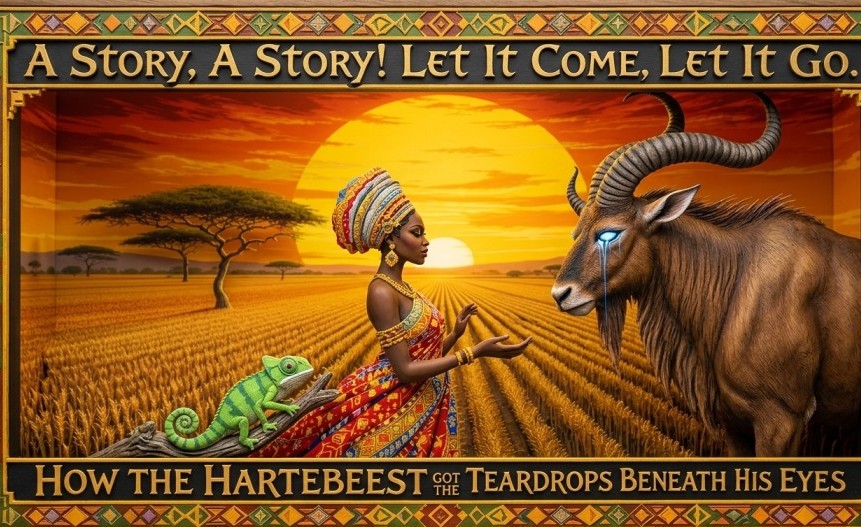 The Beautiful Maiden and How the Hartebeest Received the Teardrops Under His Eyes