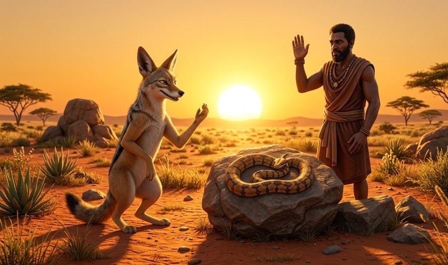The White Man, the Snake, and the Jackal: An African Folktale of Justice and Trickery